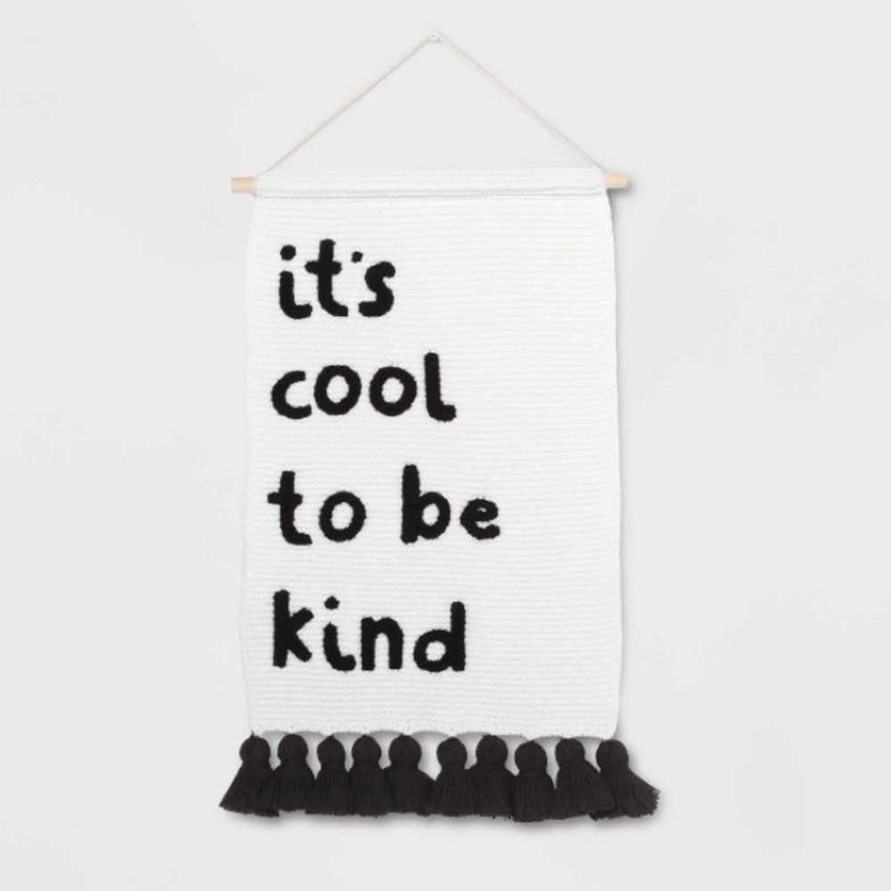It’s Cool To Be Kind Hanging Knit Banner